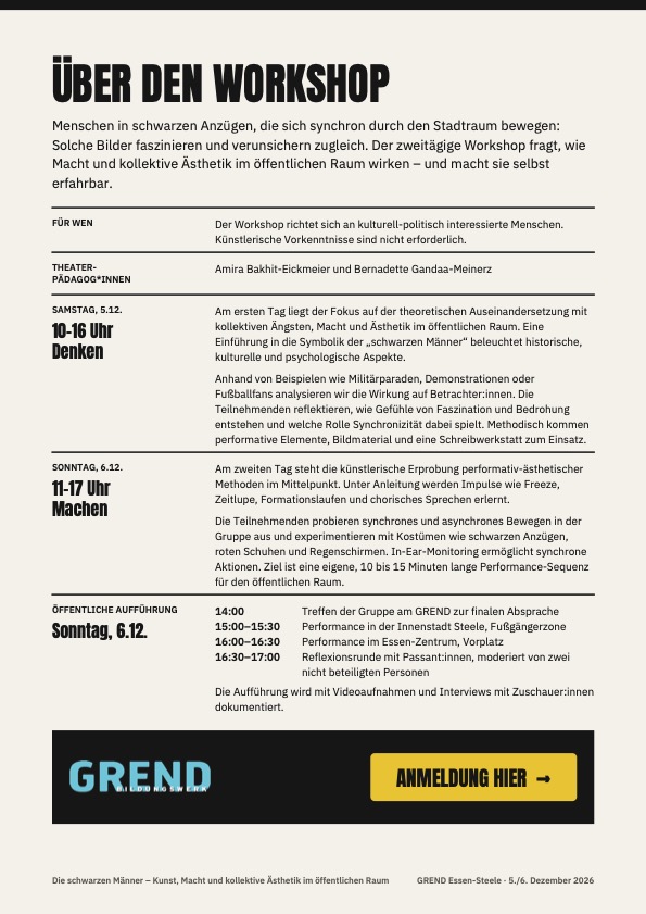 Die schwarzen Maenner Workshop2